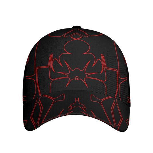 Thorned Bloom Cap - Red on Black