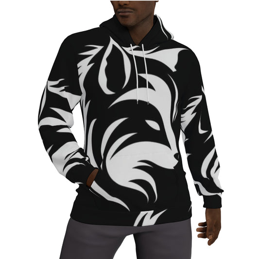 Fox Shadow Hoodie - Black and White